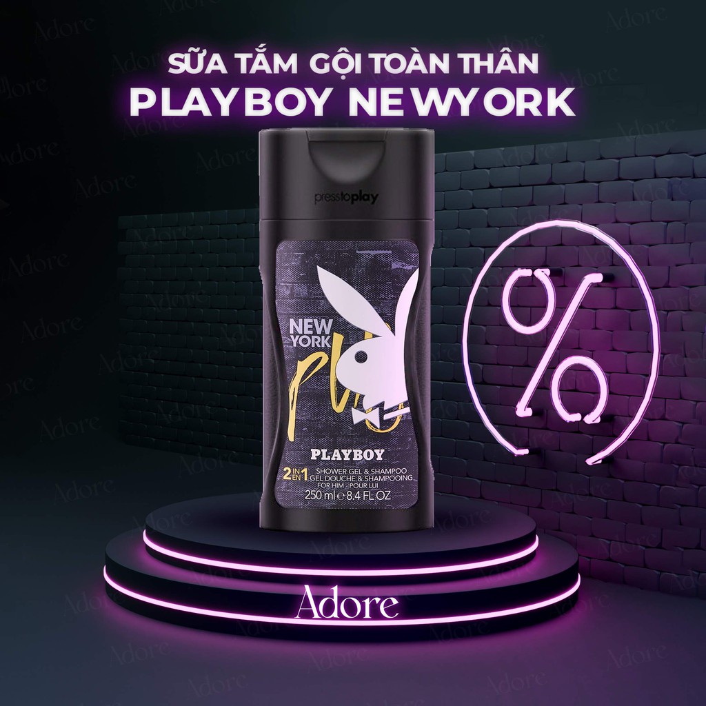 [Chính Hãng - Châu Âu] Sữa Tắm Gội Hương Nước Hoa Playboy Newyork 250ml