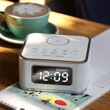 Loa Bluetooth kết hợp đồng hồ báo thức và sạc không dây D2QI