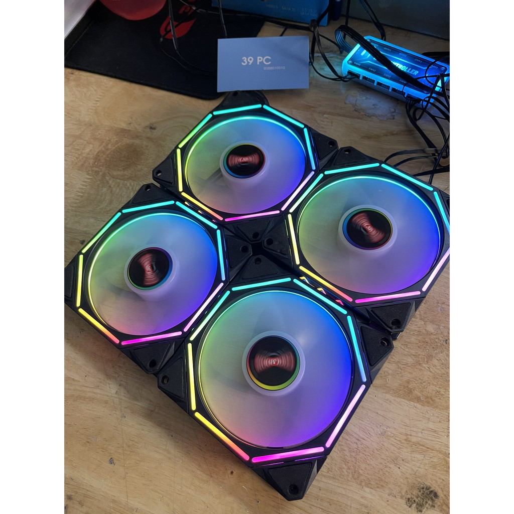 Fan tản nhiệt Case Máy Tính RGB Coolmooon có vài trăm chê độ màu - 12cm new