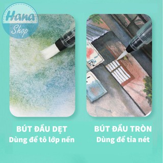 Cọ vẽ màu nước Memory cao cấp Đủ size cho bạn lựa chọn