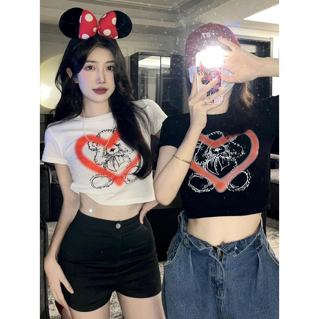 Áo Thun In Hình Trái Tim Ngắn Tay Thời Trang Dành Cho Couple 62809