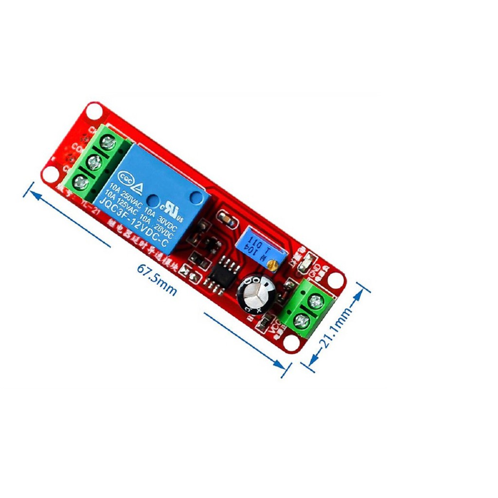 Mạch tạo thời gian trễ Đóng relay NE555 12VDC
