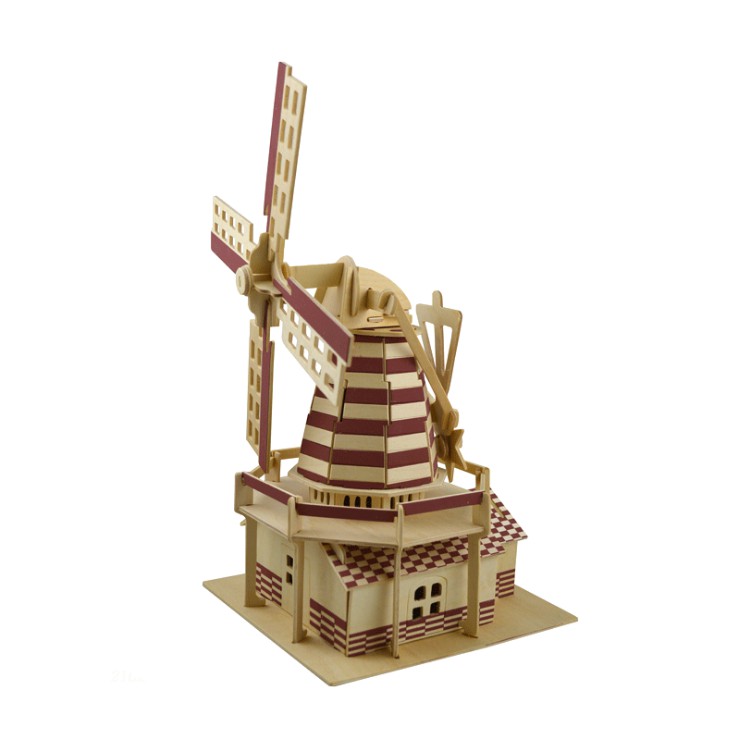 Đồ chơi lắp ráp gỗ 3D Mô hình Cối xay Gió Holland Windmill G-P056
