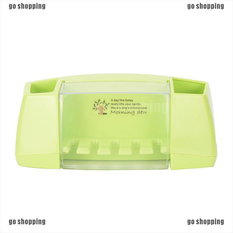 {go shopping}Multifunctional toothbrush holder storage box bathroom accessories suction hooks