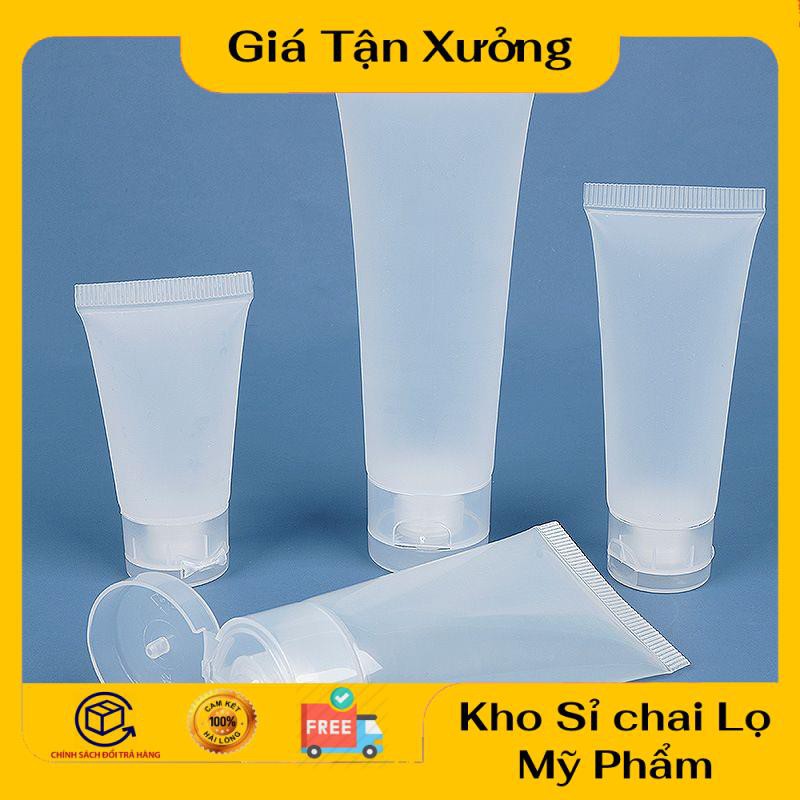 Tuýp Chiết Mỹ Phẩm ❤ TRÙM SỈ ❤ Tuýp nhựa 100ml,150ml nắp lật chiết mỹ phẩm, sữa rửa mặt, sửa tắm , phụ kiện du lịch