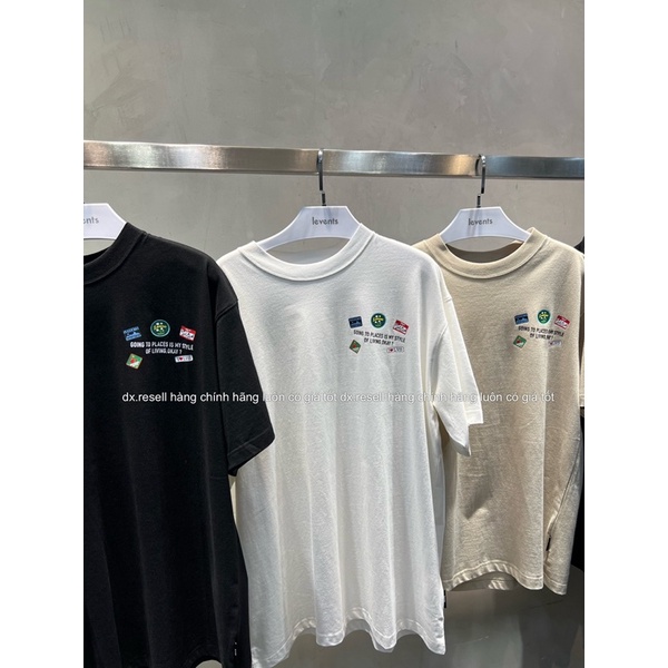 Áo Thun LEVENTS  TRAVEL TEE/ CREAM WHITE Và BLACK