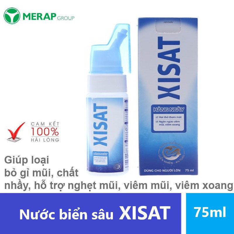 Nước biển sâu XISAT |Xịt sạch thông mũi Lọ 75ml