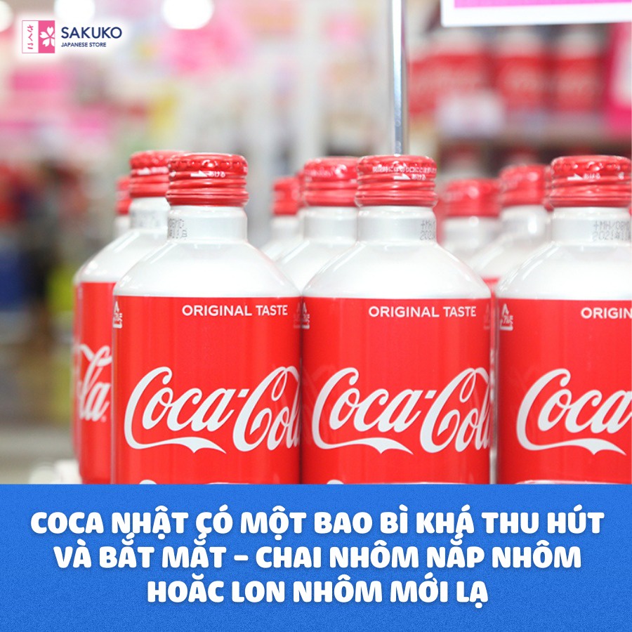 Coca cola nắp vặn vị nguyên bản nội địa nhật bản chai 300ml - sakuko - ảnh sản phẩm 2