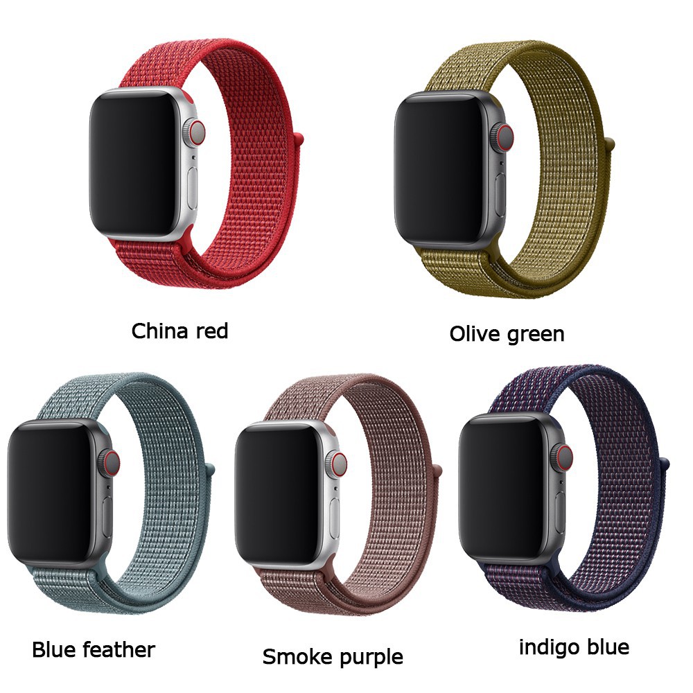 strap for apple watch 7 45mm 41mm 44mm 40mm 42mm 38mm sport nylon loop band for iwatch series 7 6 se 5 4 3 2 1