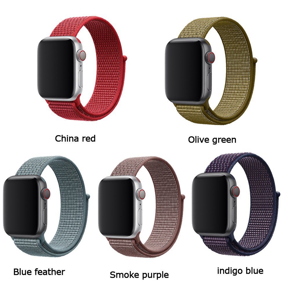 Dây đeo bằng nylon dệt thời trang cho đồng hồ Apple Watch 7 SE 6 5 4 3 2 1 41mm 45mm 38mm 42mm 40mm 44mm