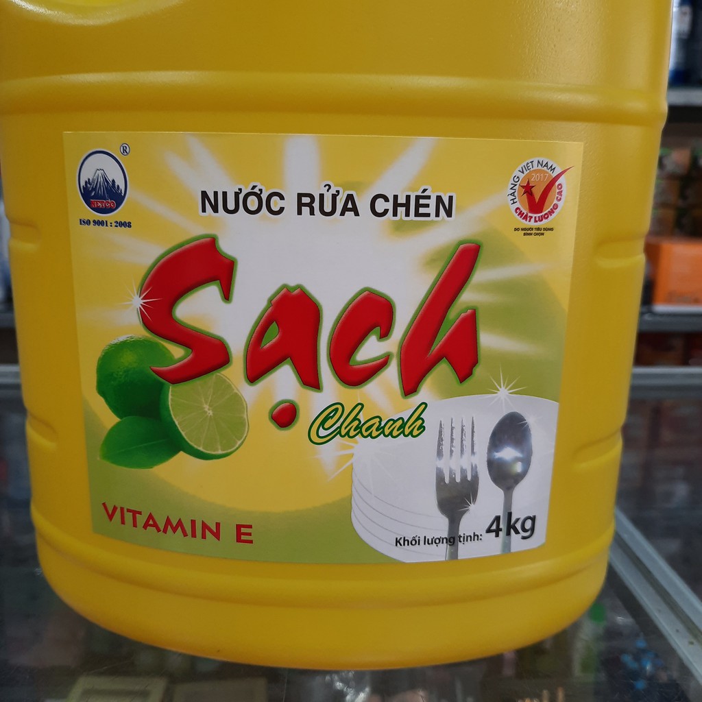 Nước rửa chén SẠCH hương chanh can 4kg