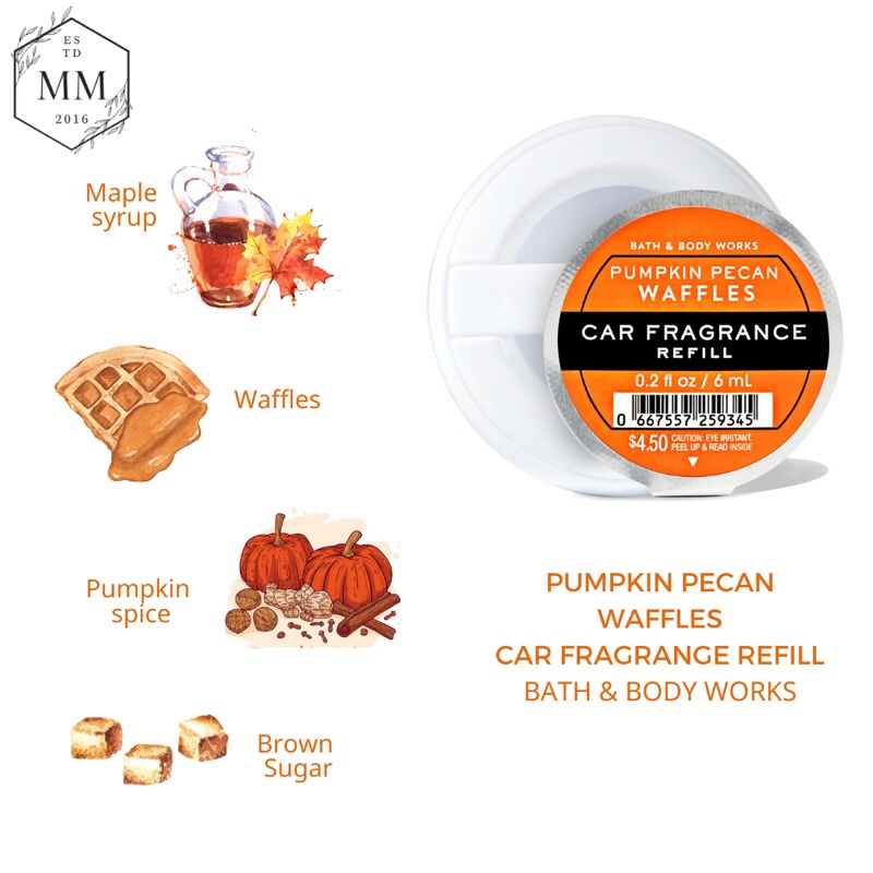 Kẹp tinh dầu xe và Tinh dầu thơm xe Bath & Body Works 6ml nhiều mùi khử mùi, thanh lọc không khí, thơm xe