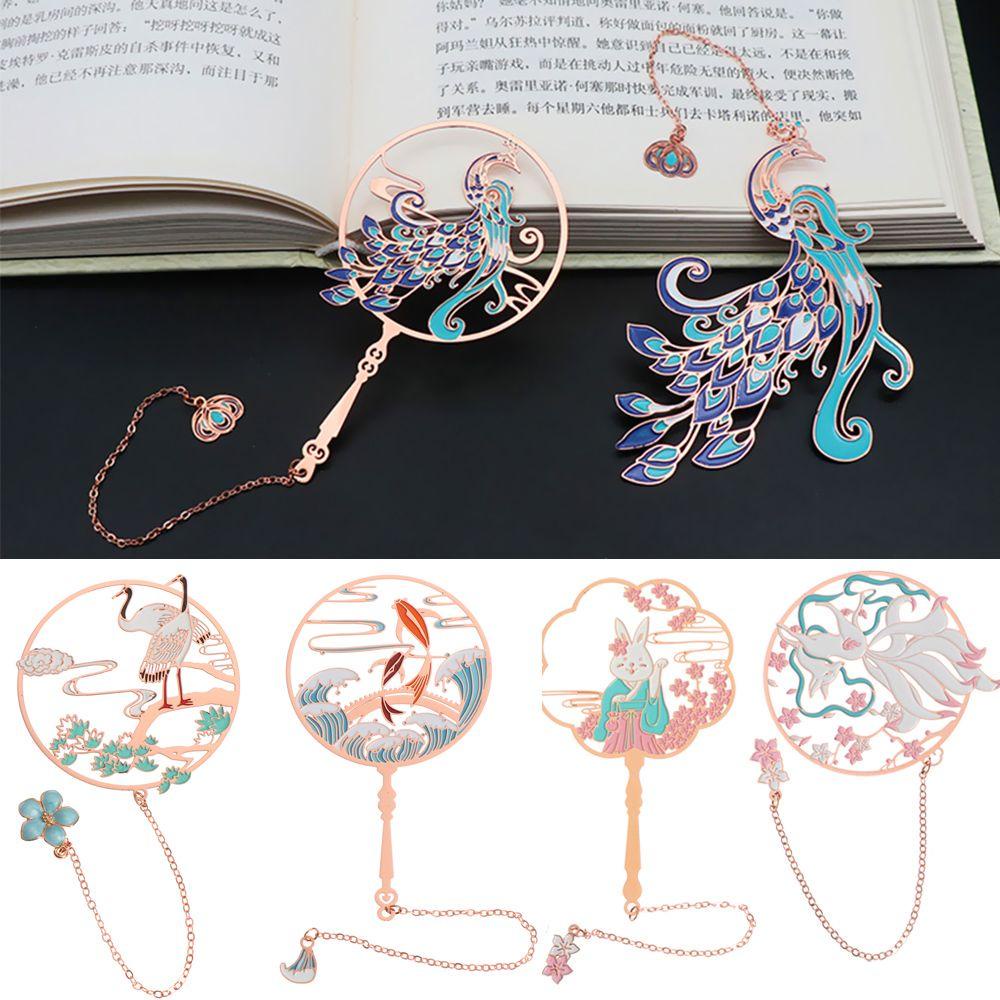 FAY Bookmark Bằng Đồng Thau Mặt Hình Cá Koi Phong Cách Trung Hoa