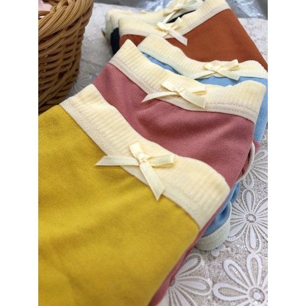 Quần Lót Cotton Tăm Nơ Nhiều Màu Mã 211