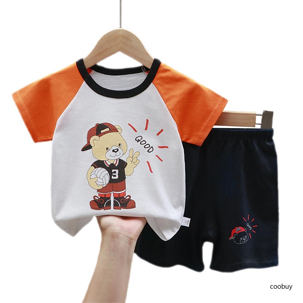 COD Bộ Quần Áo Ngắn Tay Cho Bé Trai Bé Gái CO
