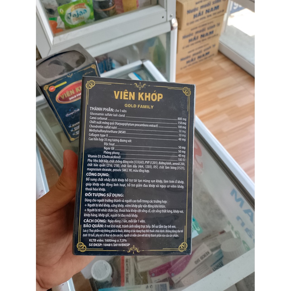 Viên khớp GOLD FAMILY hộp 60 viên hỗ trợ tái tạo màng sụn khớp, giảm nguy cơ viêm khớp & giúp khớp vận động linh hoạt