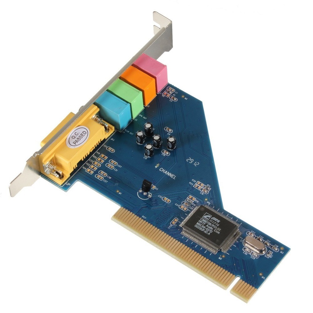 4 kênh C-Media 8738 Chip âm thanh 3D âm thanh nổi PCI bên trong Card âm thanh Win7 64 Bit 