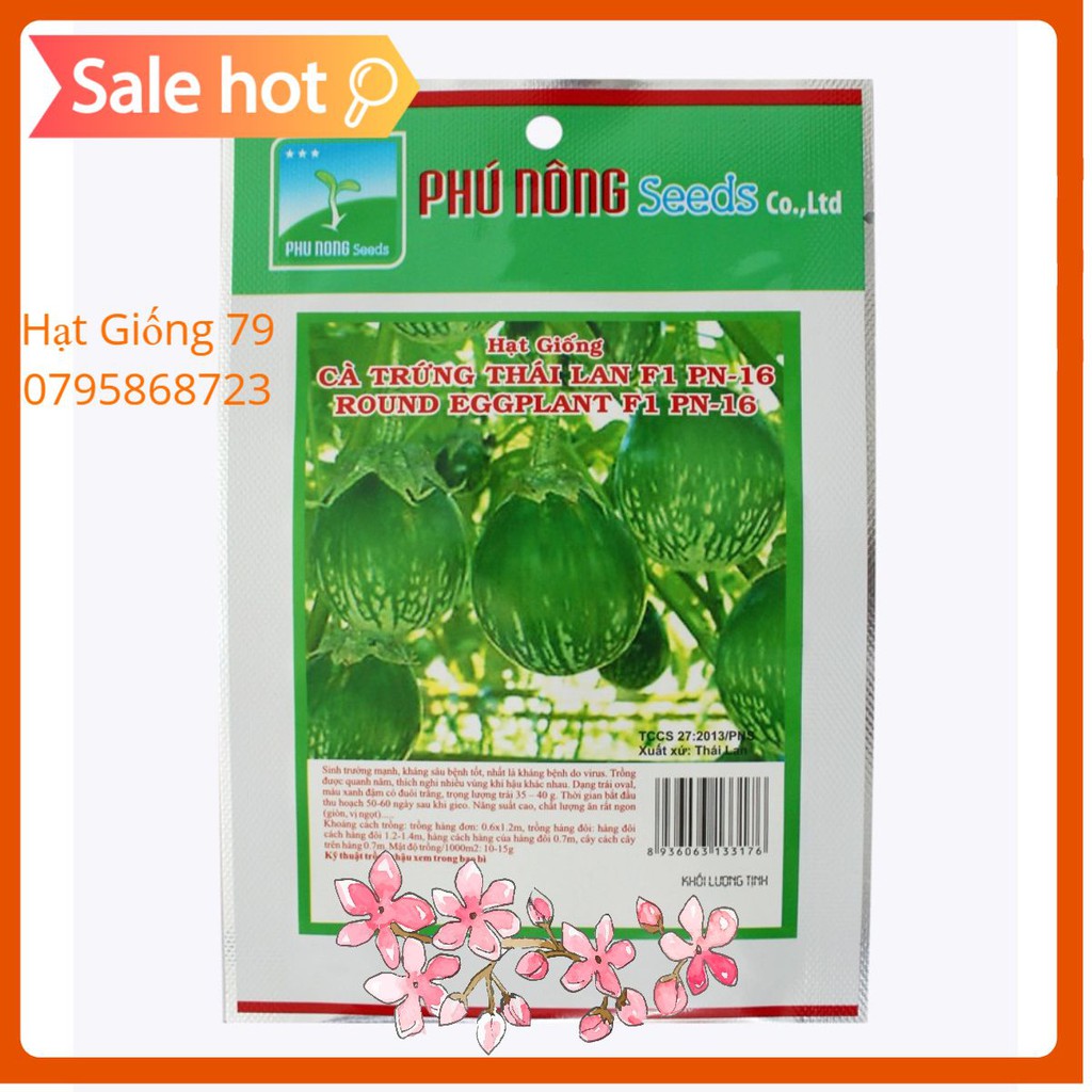 Hạt Giống Cà Trứng Thái Lan Phú Nông