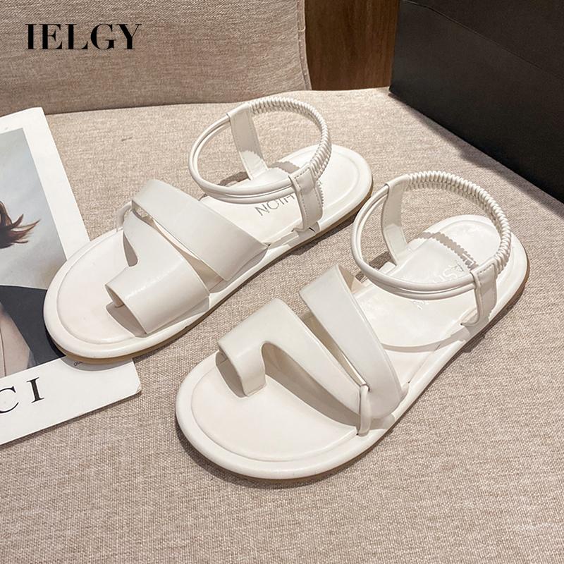 Giày sandal IELGY thiết kế xỏ ngón đi biển thời trang đế mềm phong cách La Mã dành cho nữ