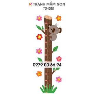 THƯỚC ĐO CHIỀU CAO CHO BÉ 008 (Decal bóc dán)
