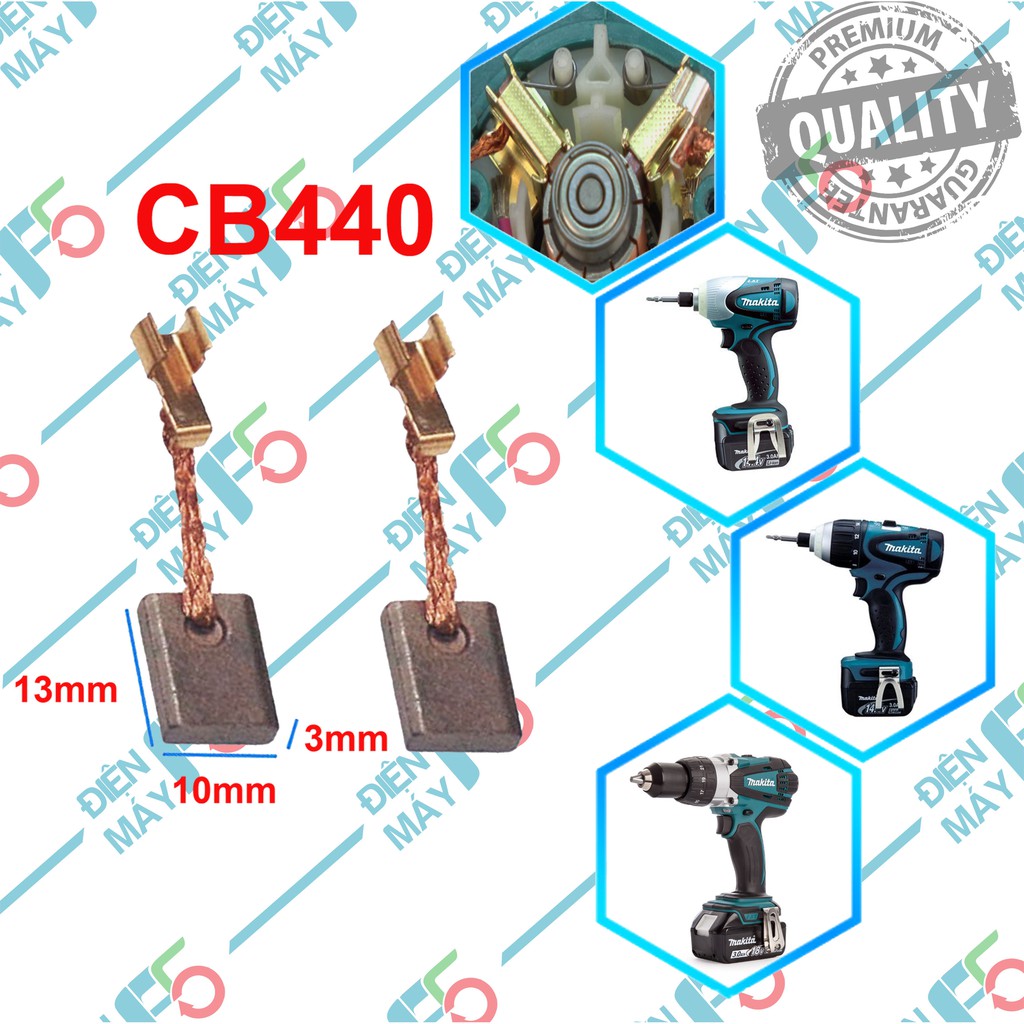 DMF5 Chổi than CB440 thay thế cho Makita TD131, TD134 và nhiều mã máy khác