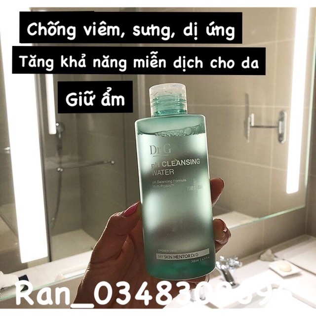 Nước tẩy trang Dr.g PH Cleansing water 490ml- Chính Hãng Hàn Quốc