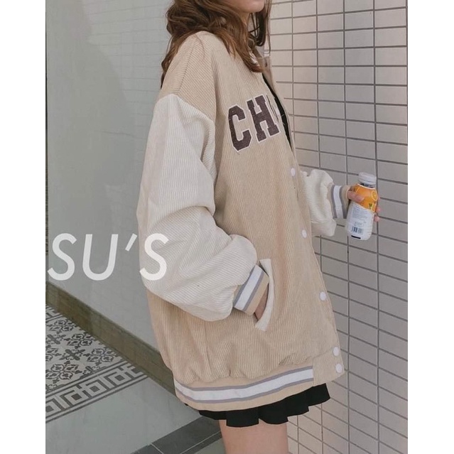 Áo khoác bom ber nhung #CHO OSE