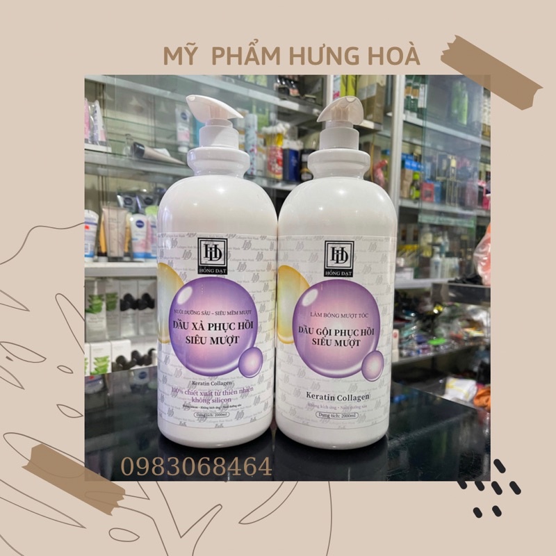 Dầu gội phục hồi siêu mượt HD Hồng Đạt 2000ml