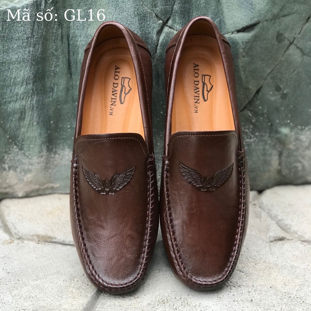 Giày lười nam Alo Davin Da Bò Cao Cấp GL16