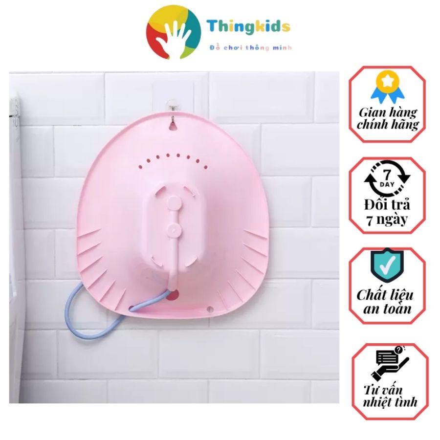 Bộ chậu xông vùng kín sau sinh bằng nhựa gắn bồn cầu để nhà tắm có sục bọt - Thingkids