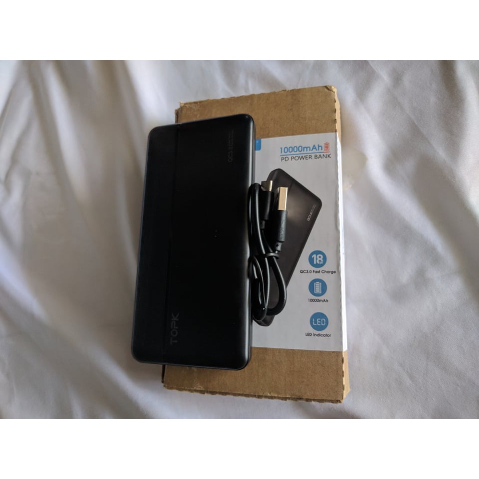 Sạc dự phòng TOPK I1015P 10.000 mAh QC3.0 sạc nhanh 18W Chính Hãng Loại Tốt Nhất