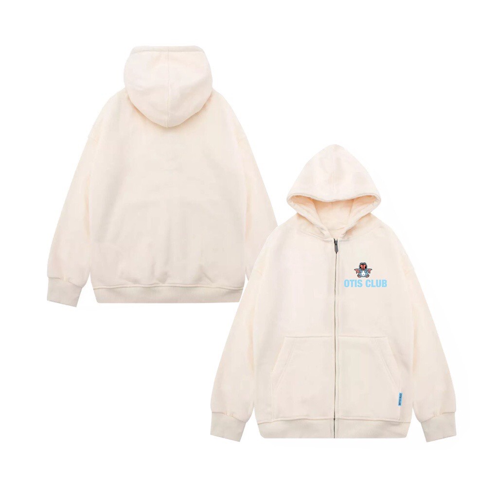 Áo Hoodie Zip OTIS CLUB Mũ Trùm Form Rộng Dành Cho Nam Nữ