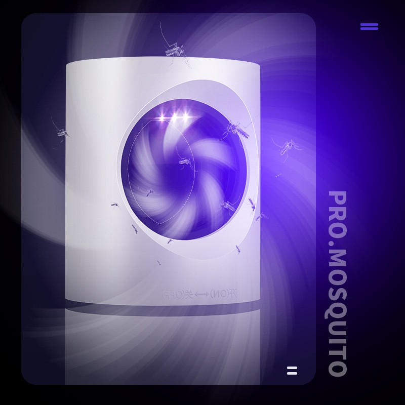 (Size lớn) Đèn bắt muỗi hình trụ thông minh bóng hút led tia uv thế hệ mới