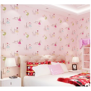 Decal giấy dán tường cô gái.aqa
