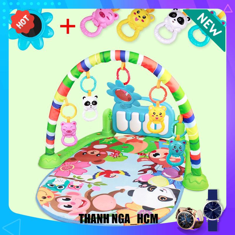 [ẢNH THẬT + VIDEO] Thảm đàn 9BABY Piano nằm chơi nhạc hình thú ngộ nghĩnh cho bé