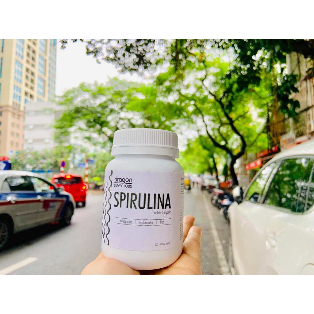 Tảo Lục Tảo  Xoắn Viên Hữu Cơ Dragon Superfoods 200 Viên
