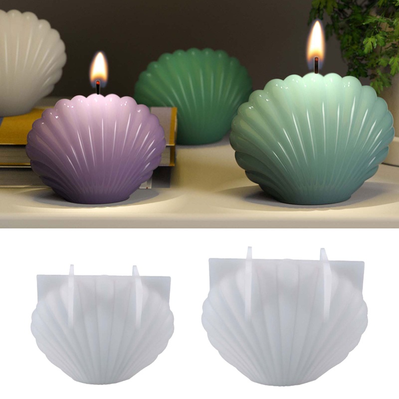 Khuôn Silicone Tạo Hình Vỏ Sò 3D Làm Xà Phòng DIY