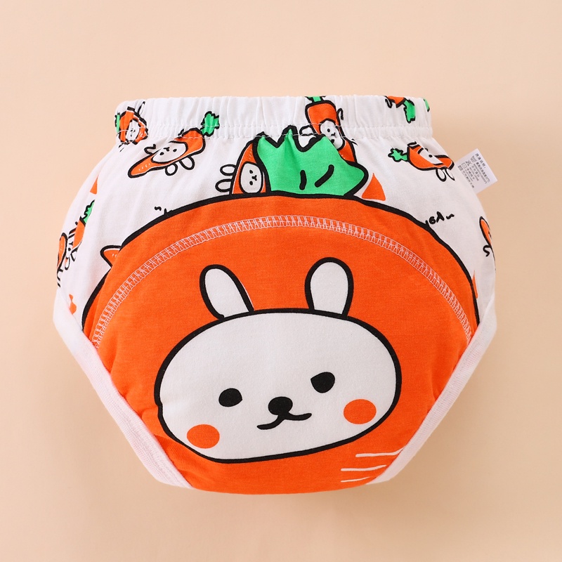 Tã quần cotton LUCKY BIG CAT mỏng họa tiết hoạt hình dễ thương thời trang mùa hè dành cho bé tập đi vệ sinh