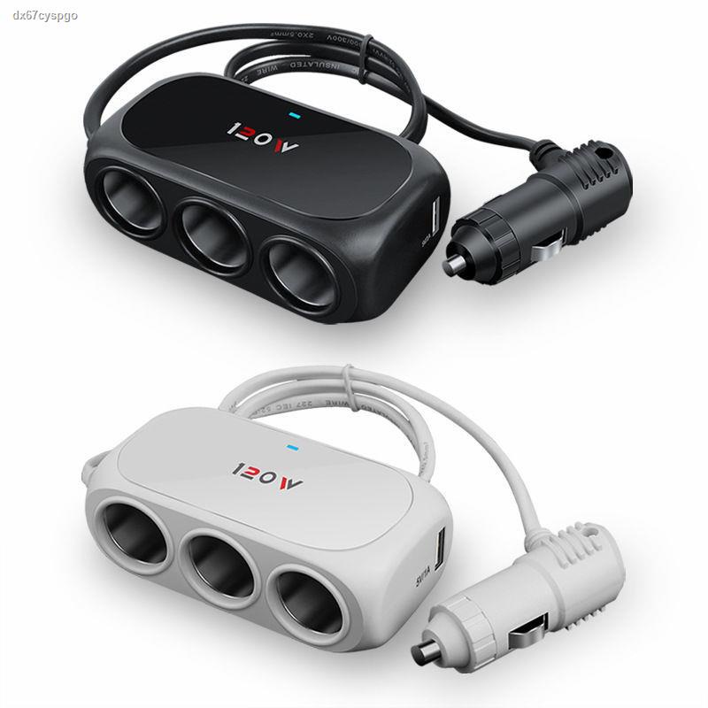 Bật lửa ô tô một đến ba ổ cắm điện đa năng trên sạc USB chuyển đổi