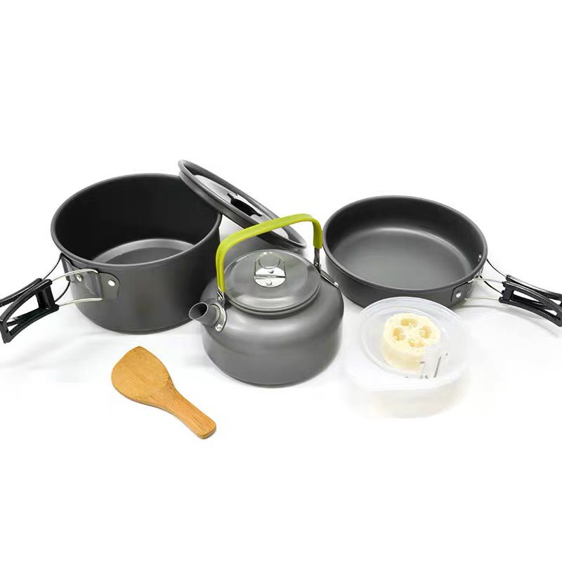 Bộ nồi chảo dã ngoại cắm trại mini Mountainhiker nấu ăn pha cafe du lịch 8 món tiện ích thích hợp cho mọi chuyến đi