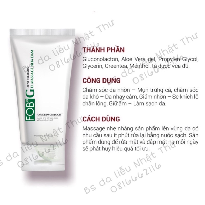 👩🏻‍⚕️ Mẫu mới 2022 Sữa rửa mặt FOB Gel Massage Nha Đam