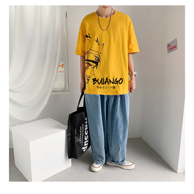 Áo Thun Tay Ngắn In Họa Tiết Hoạt Hình Phong Cách Hong Kong Thời Trang Mùa Hè Cho Nam