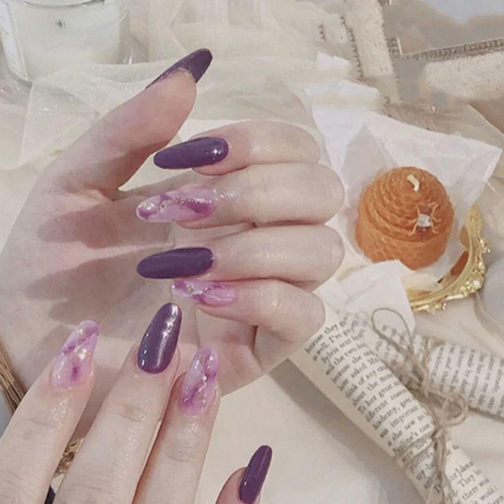NIUYOU Hộp 24 Móng Tay Giả Che Phủ Toàn Diện Tháo Rời Được