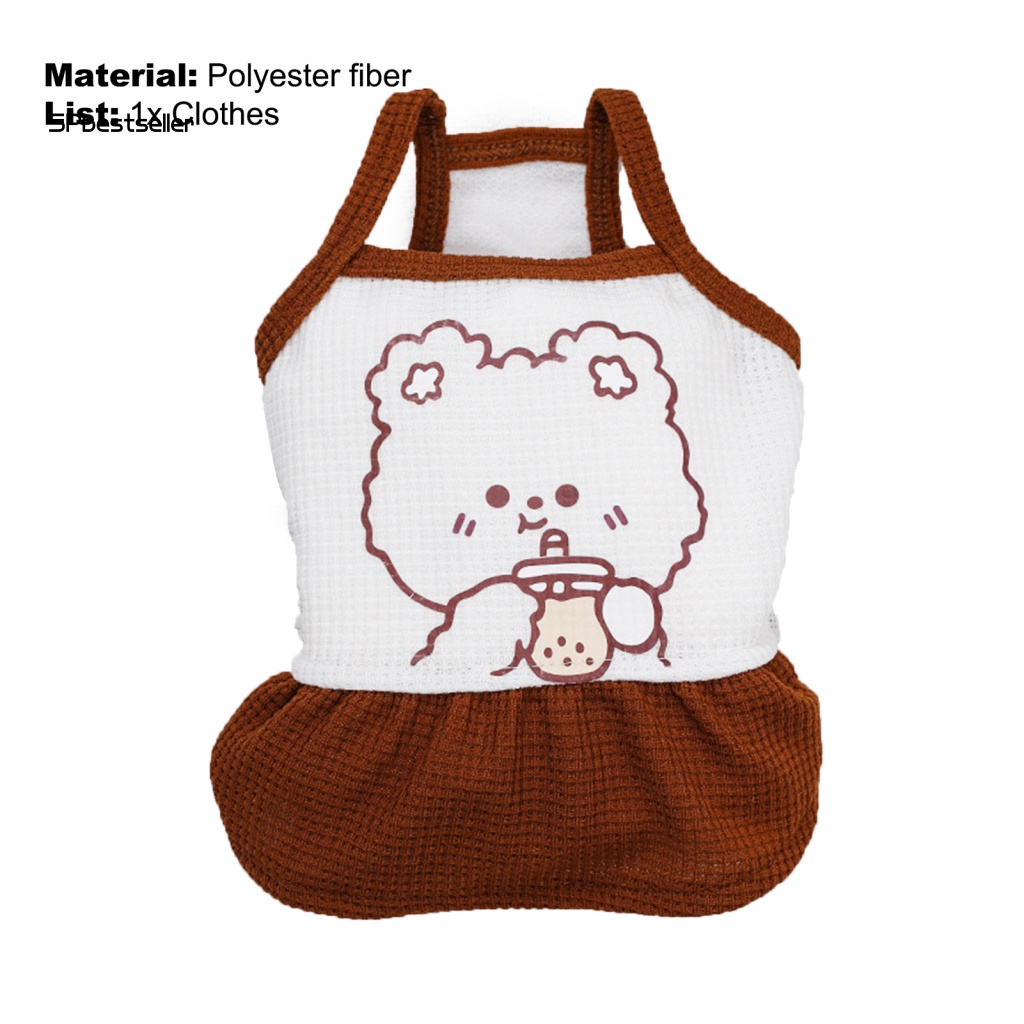 Đầm Yếm Hai Dây Họa Tiết Mềm Mại Thời Trang Xuân Hè Cho Cún Cưng