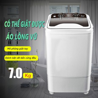 HM142- Máy giặt 7kg bán tự động màu xám nắp đen máy giặt 1 lồng cửa trên vinhthuan.shop