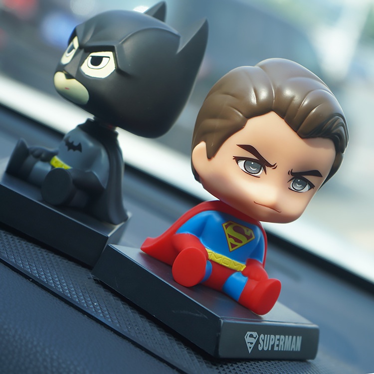 Mô hình Superman - Mô hình Chibi lắc đầu trang trí taplo ô tô, trang trí bàn học, giá đỡ điện thoại