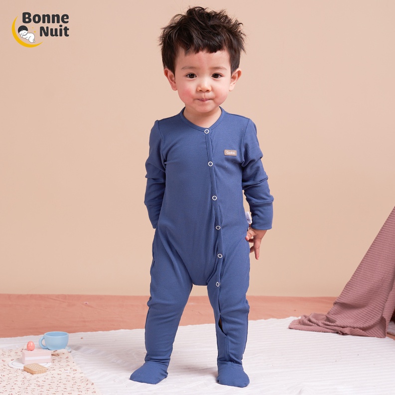 Sleepsuit dài tay cài chéo liền tất Cookie