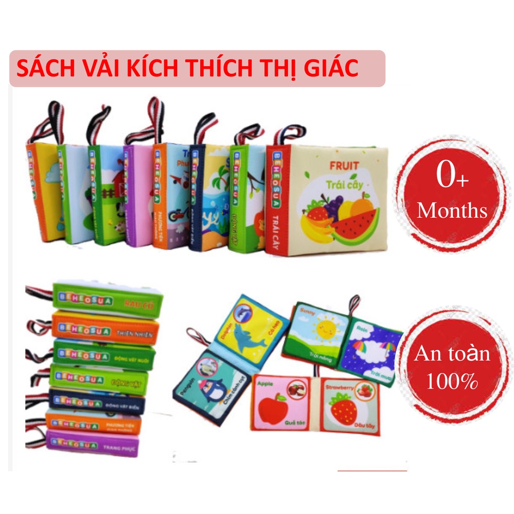 Sách vải kích thích thị giác cho bé