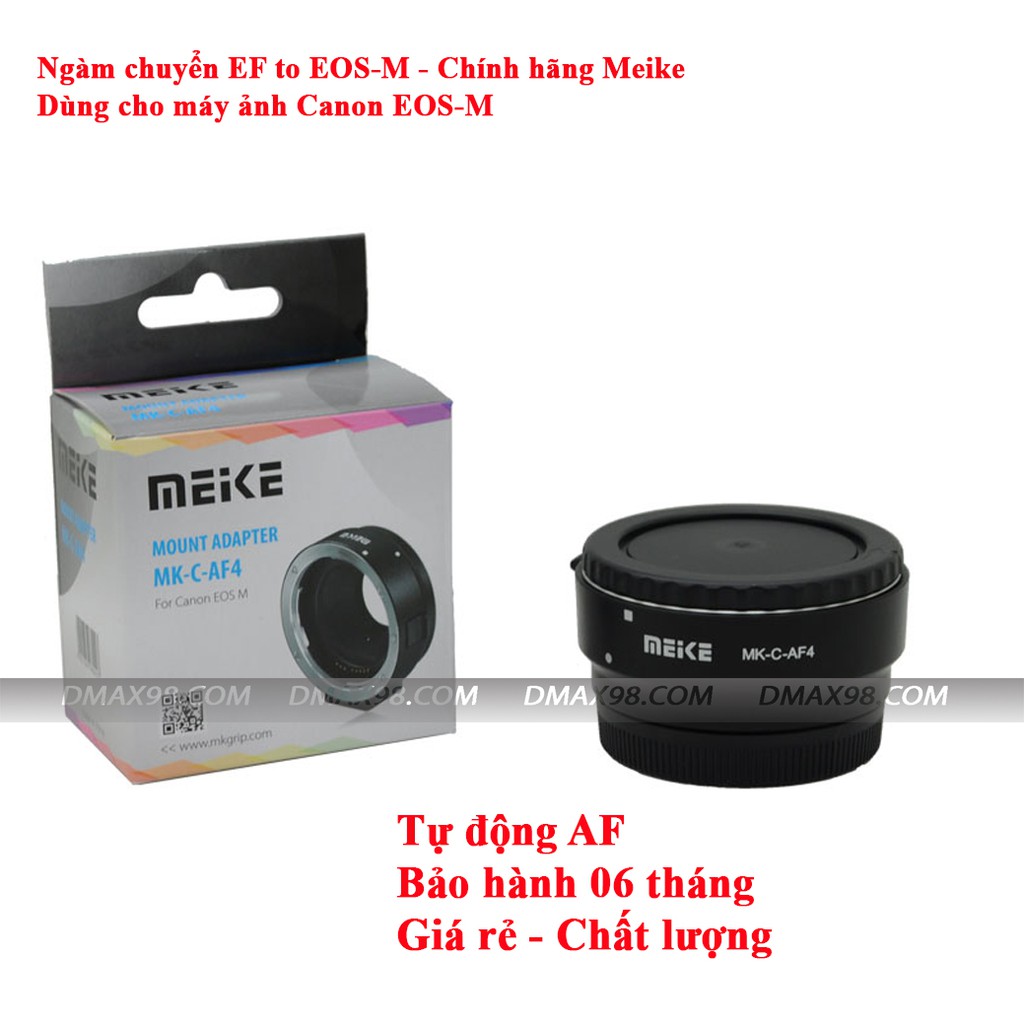 Ngàm chuyển Meike cho máy ảnh Canon EF-EOS M