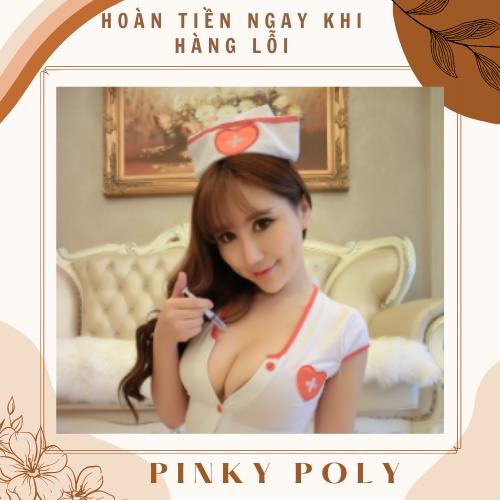 Set Cosplay Nữ Y Tá Kèm Mũ và Tất  Sexy Quyến Rũ, Đồ Ngủ Sexy Mềm Mại PinkyPoly CP17 | BigBuy360 - bigbuy360.vn